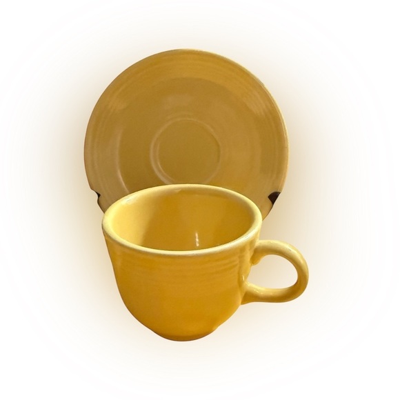 Yellow Ceramic Cup and Saucer Set - Picture 3 of 4